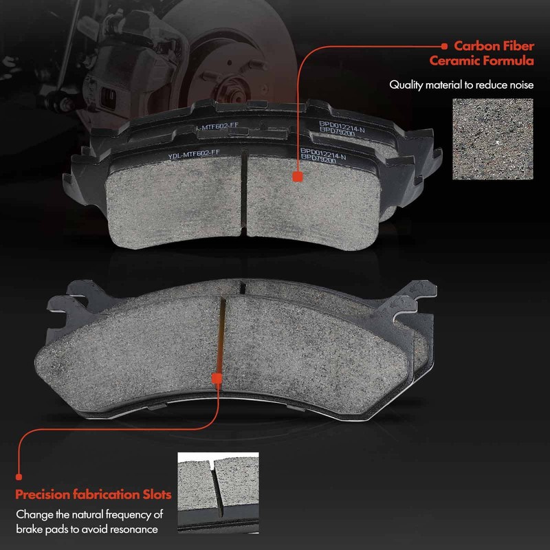 Front & Rear Drilled Rotors & Ceramic Brake Pads for Chevrolet Silverado 1500 gallery