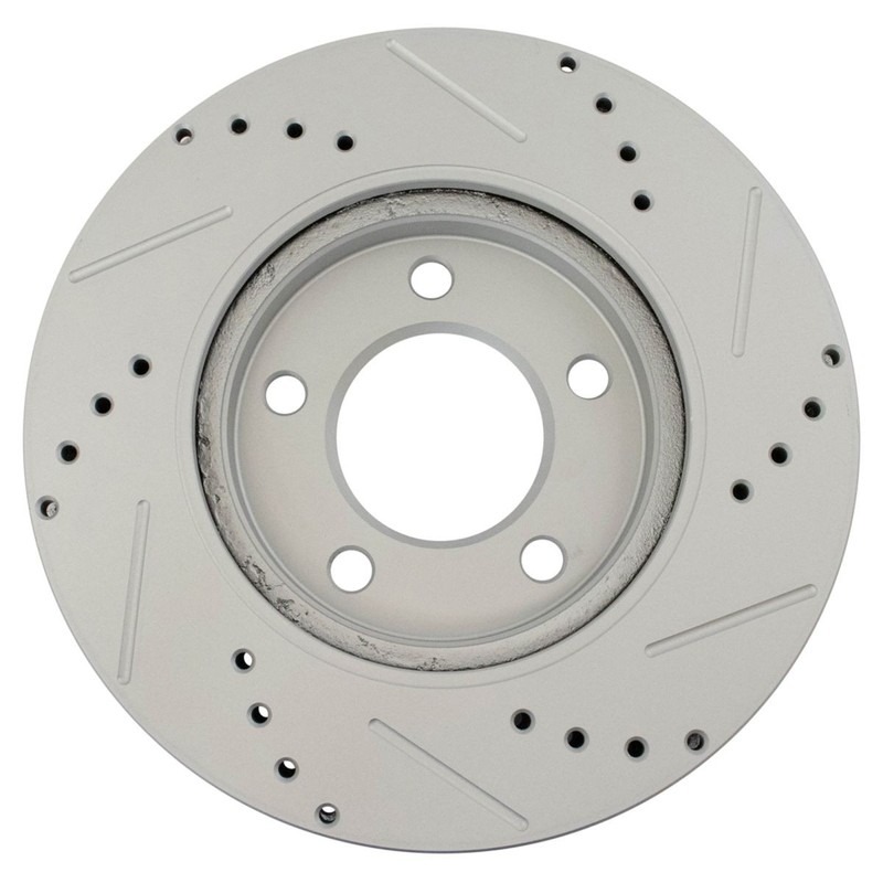 New Performance Brake Rotor Drilled Slotted Front Coated Pair For Chrysler gallery