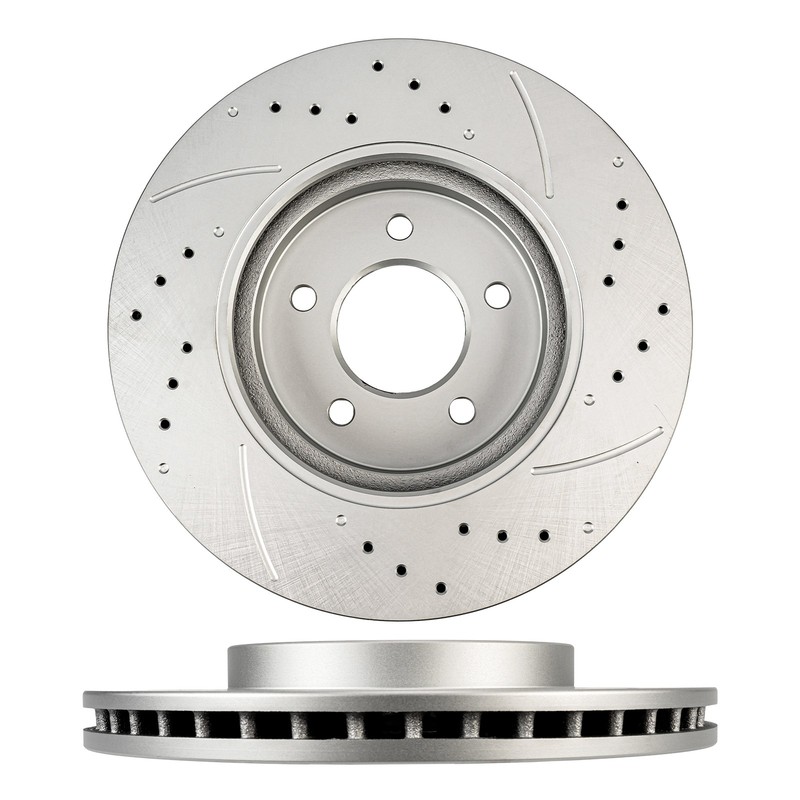 2 PC Front Drilled and Slotted Rotor For 05-07 Ford Escape 08-11 Mercury Mariner gallery