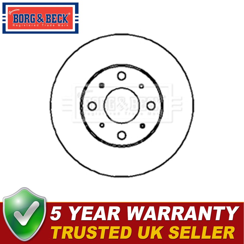 Borg & Beck Front 1x Brake Disc Fits Honda Accord 1.8 2.0 TD TDi 2.3 45251S1AG00