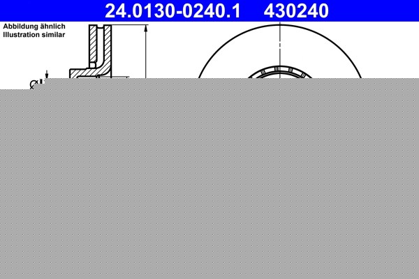 ATE 24.0130-0240.1 Brake Disc for Volvo