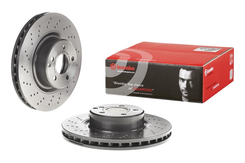 Brembo Front Left or Right 330mm Drilled Disc Brake Rotor For Mercedes C215 W220