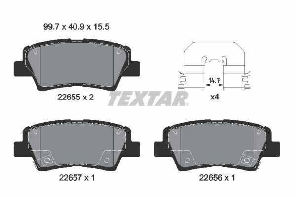 TEXTAR Brake Discs & Pads Front & Rear Fits Hyundai Tucson Kia Sportage gallery