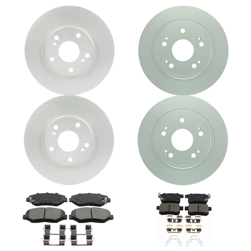 Bosch Quietcast Front Rear Rotors Ceramic Disc Brake Pad Kit For Accord LX-P LX