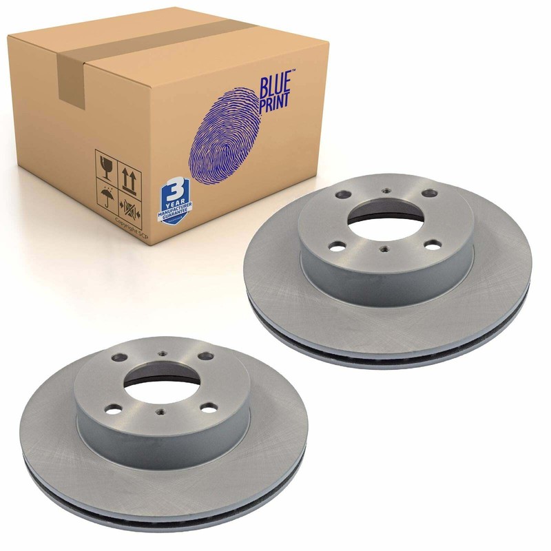Pair of Front Brake Disc Fits Suzuki Alto Wagon R R+ Blue Print ADK84314