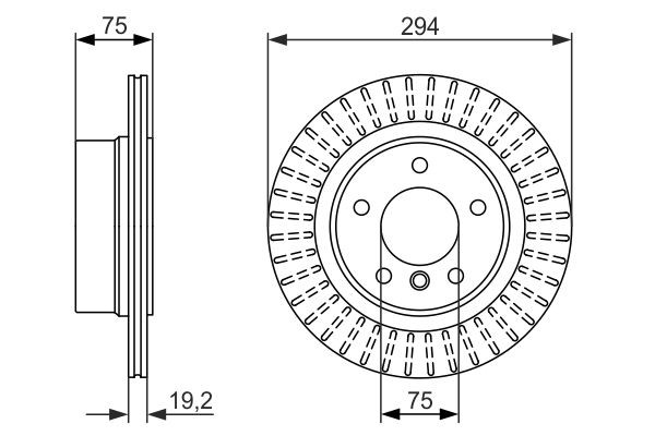 BOSCH 0986479670 Brake Disc Rear Vented Coated With Bolts Screws Fits BMW Z4 gallery
