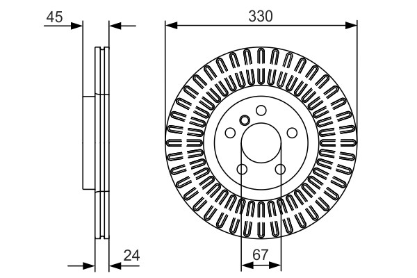 2x Brake Discs Pair Vented fits BMW 220D F46 2.0D Front 2015 on B47C20A 330mm gallery