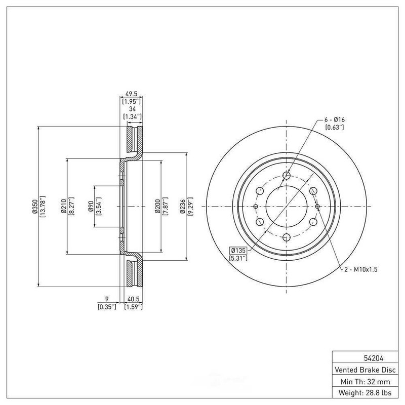Disc Brake Rotor-4WD DFC 600-54204 gallery