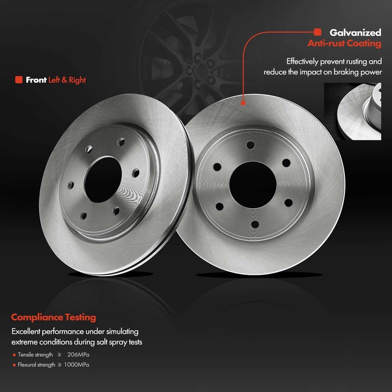 8x Front Disc Brake Rotor & Pad + Caliper for Nissan Titan Armada INFINITI QX56 gallery