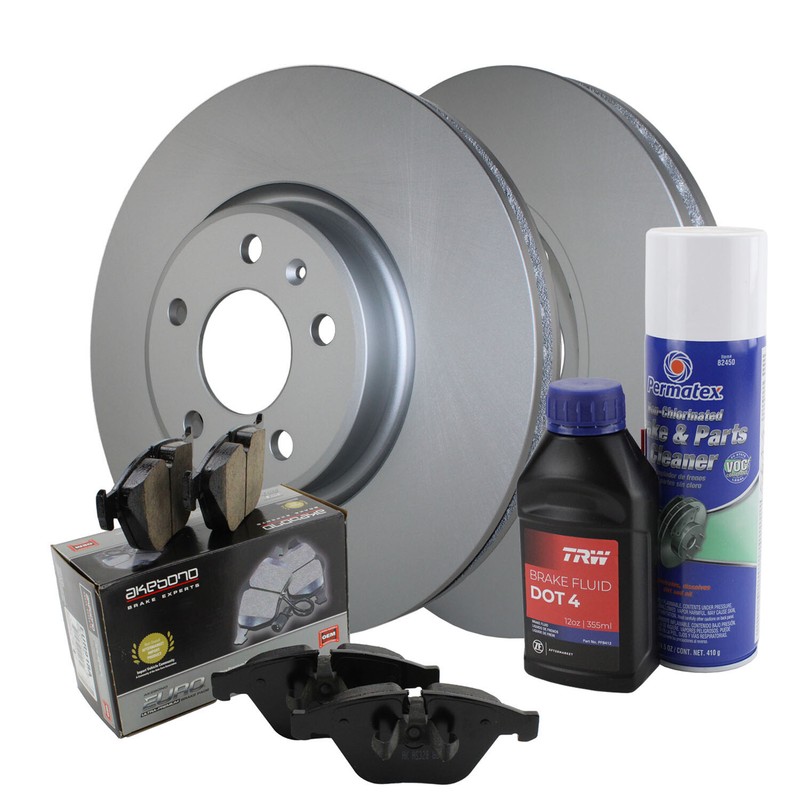 Front Brake Kit 320mm Disc Rotors Akebono Ceramic Pads For A4 A5 A6 Q allroad Q5