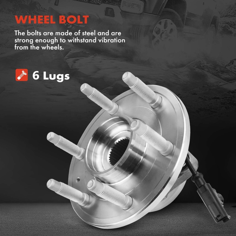 8x Drilled Brake Rotors & Brake Pad & Hub Bearing for Chevy Silverado GMC Front gallery