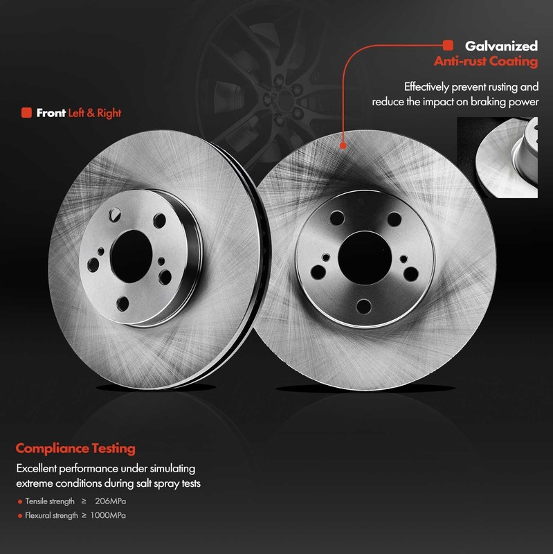 Front Disc Brake Rotors for Toyota Corolla Matrix 2003-2008 Celica Pontiac Vibe gallery