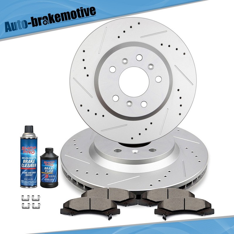 FRONT ROTORS AND METALLIC PADS FOR CHEVY IMPALA MONTE CARLO BUICK LUCERNE CX CXL
