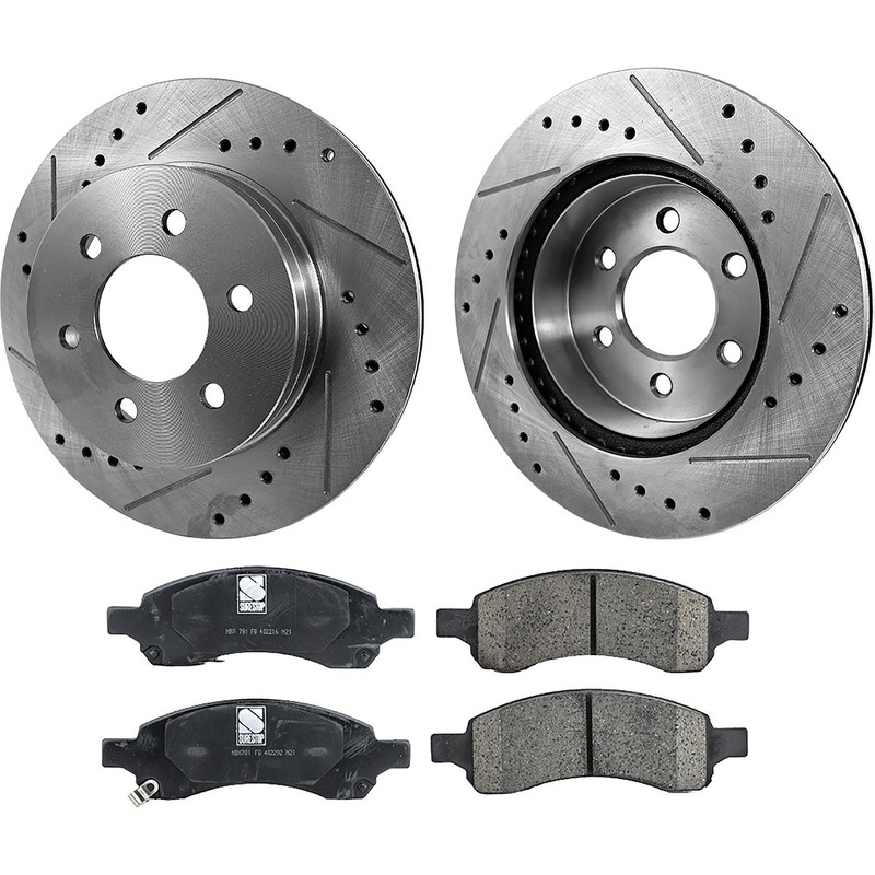 Brake Disc and Pad Kit For 09-17 Chevrolet Traverse 07-16 GMC Acadia Front