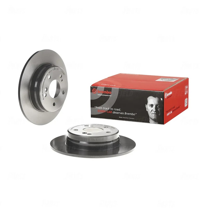 Rear Brembo UV Coated Disc Rotors+NAO Pads for Mercedes Benz SLK 00-16 278mm gallery