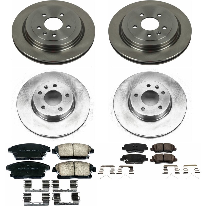 KOE7402 Powerstop 4-Wheel Set Brake Disc and Pad Kits Front & Rear for ATS 16-18 gallery