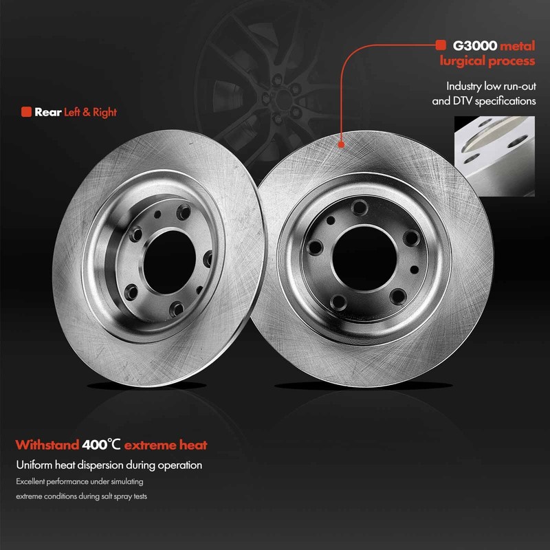 New Rear Sides Disc Brake Rotors for Ford Fusion 2006-2012 Lincoln MKZ 2007-2012 gallery