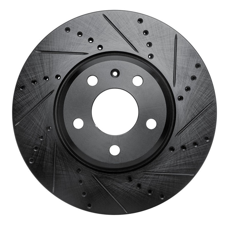 For Audi A5 2008-2016 Rotor Set | Drilled And Slotted | Black gallery