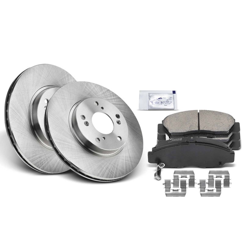 Disc Brake Rotor and Ceramic Brake Pads for Honda Accord 03-07 CSX Civic Front gallery