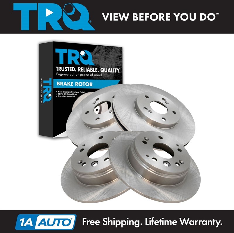 TRQ Front & Rear Brake Rotors Set For 2004-2008 Acura TL