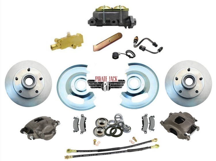 1973-87 Chevy C10 Front Disc Brake Overhaul Package for 5 Lug, w/ Master & Valve