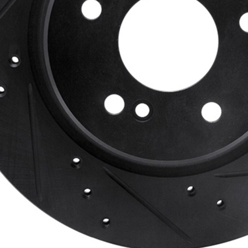 For Mercedes-Benz C55 AMG 2005 2006 Rotor Set | Black | Drilled and Slotted gallery