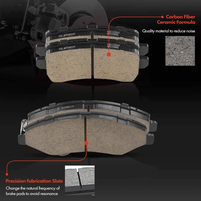 12pcs Front & Rear Drilled Brake Rotor & Brake Pad for Subaru Forester 2019-2021 gallery
