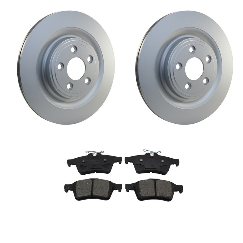 Hella Rear Rotors Bosch Ceramic Brake Pad Kit For S-Type Super V8 XF XJ8 XJR XKR