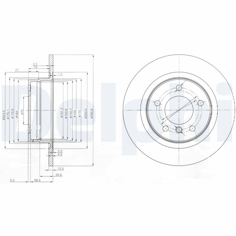 Delphi BG3960 Brake Disc for BMW