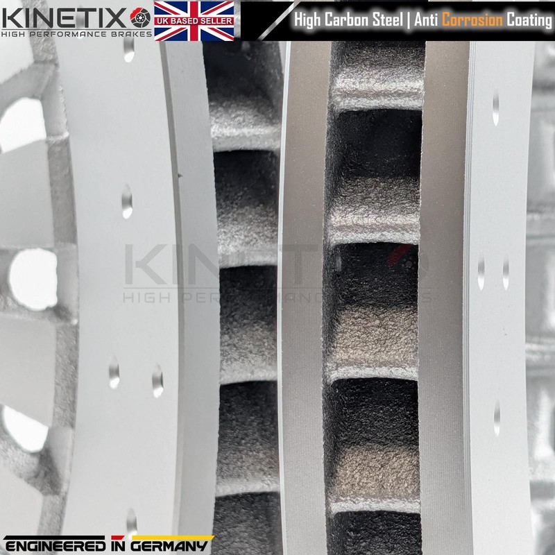 FOR AUDI S4 S5 S6 S7 FRONT CROSS DRILLED BRAKE DISCS BREMBO PADS SENSORS 375mm gallery