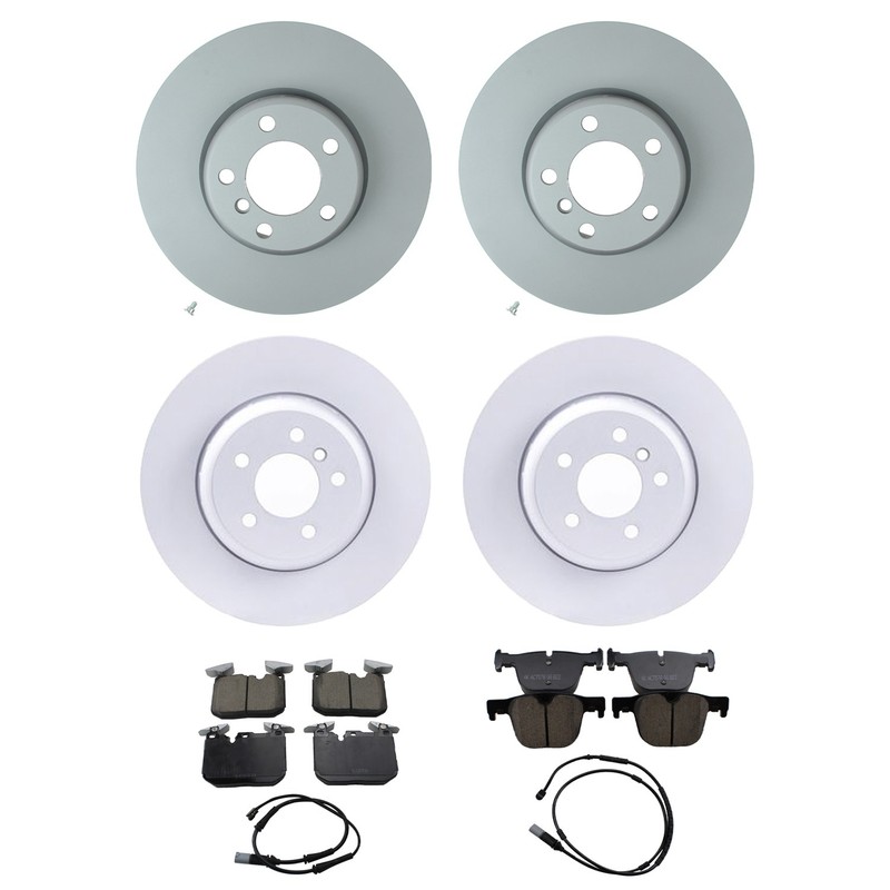Hella Front Rear Rotor Akebono Euro Ceramic Brake Pad Kit for F33 428i xDrive