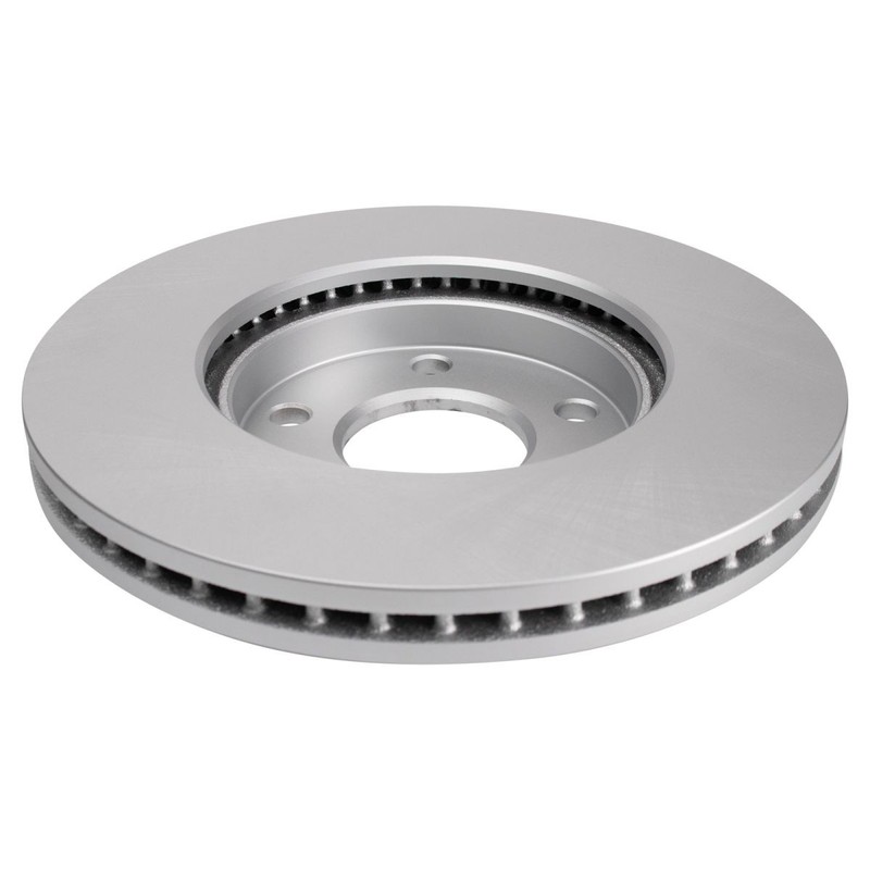 TRQ Front Semi-Metallic Brake Pad Coated Rotor & Wheel Bearing Hubs w/Fluids gallery