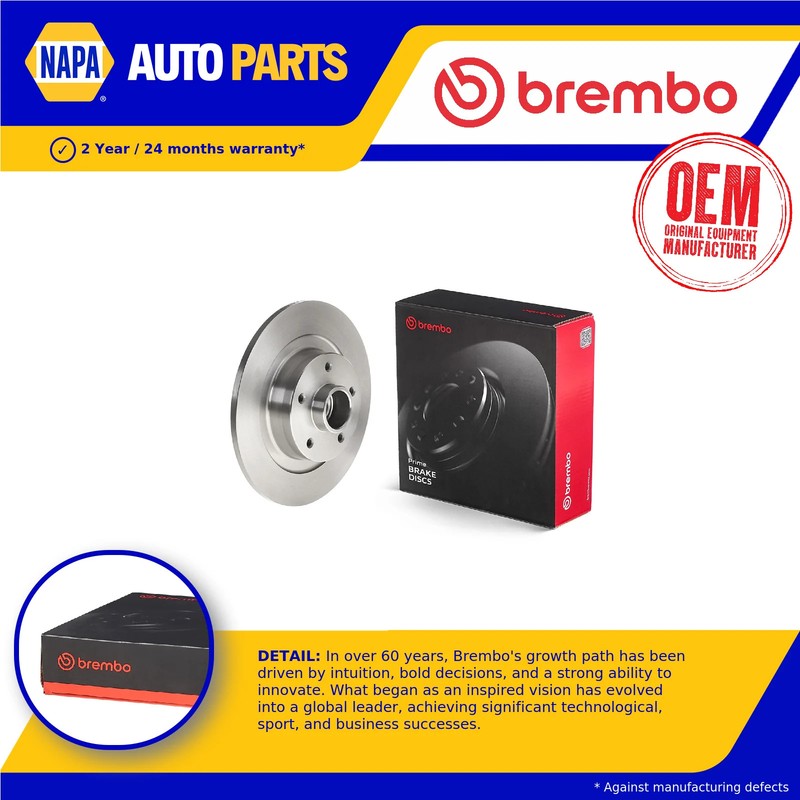 2x Brake Discs Pair Solid fits RENAULT GRAND SCENIC Mk4 1.7D Rear 2018 on 290mm