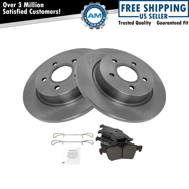 Rear Brake Pad & Rotor Kit Brake Rotor For 2005 Volvo S40 V50