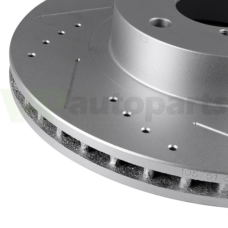 Front Brake Rotors Discs For Saab 9-2X BRZ Forester Impreza Slotted Drilled 2pcs gallery