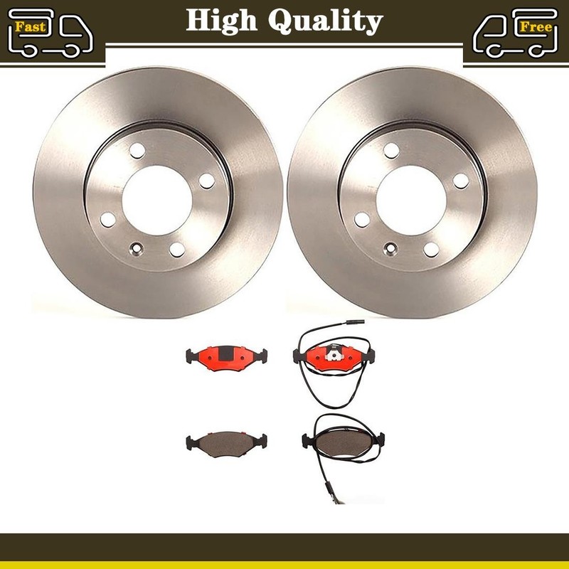 Front Disc Brake Pads Disc Rotors Fits Volkswagen Fox 1.8L