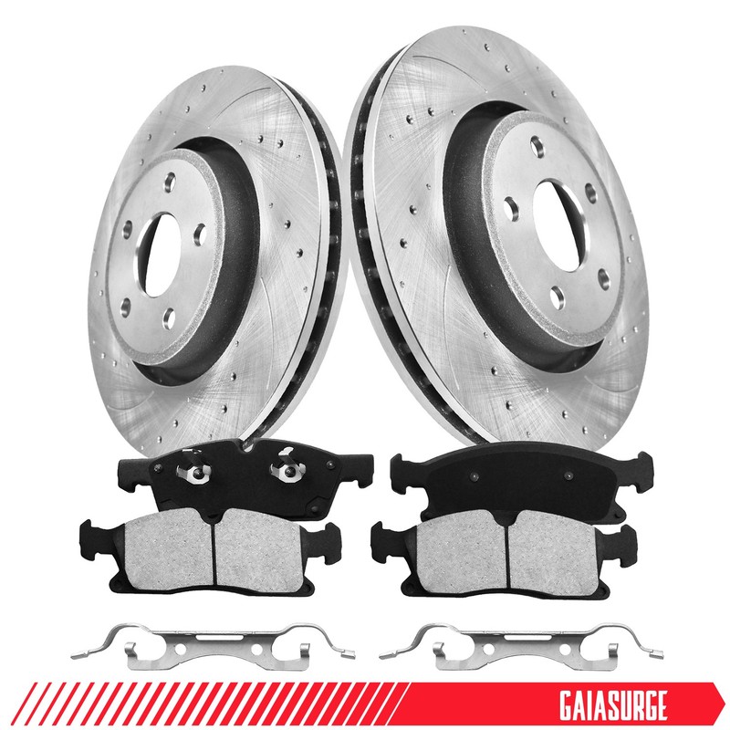 350mm Front Rotors Ceramic Brake Pad for 2012 -2020 Dodge Durango Grand Cherokee