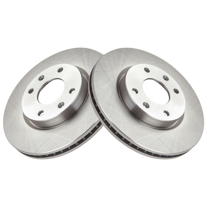 TRQ Brake Pad Rotor Kit Semi Metallic Front w/Chemicals gallery
