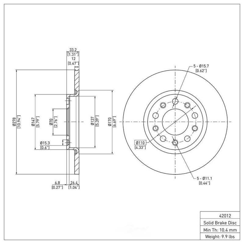 Disc Brake Rotor DFC 600-42012 gallery