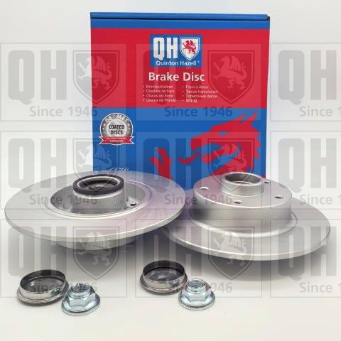 2x Brake Discs Pair Solid fits RENAULT MEGANE Mk4 1.3 Rear 2018 on 260mm Set QH gallery