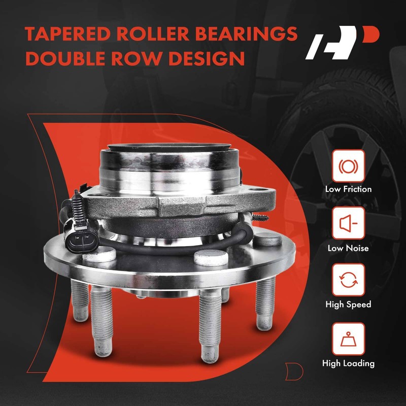 8pcs Front Drilled Rotor & Pads + Hub Bearing for Chevrolet Silverado GMC Sierra gallery
