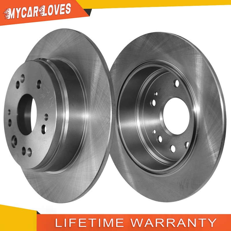 2pcs Rear Left & Right Disc Brake Rotors for Honda CR-V 2002 2003 2004 L4 2.4L