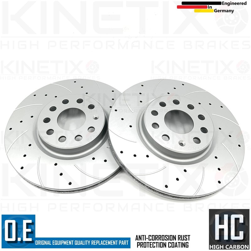 FOR VW TIGUAN 2.0 TDI R LINE BMT DRILLED GROOVED FRONT BRAKE DISCS PADS 312mm gallery