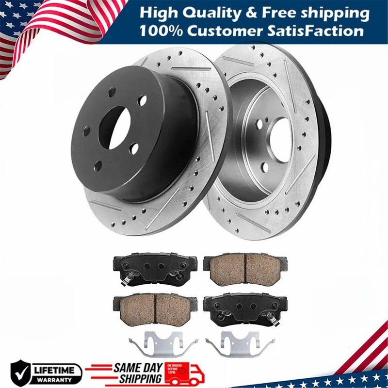 12.99 inch REAR Rotors Ceramic Brake Pads Kit for Dodge Durango Grand Cherokee
