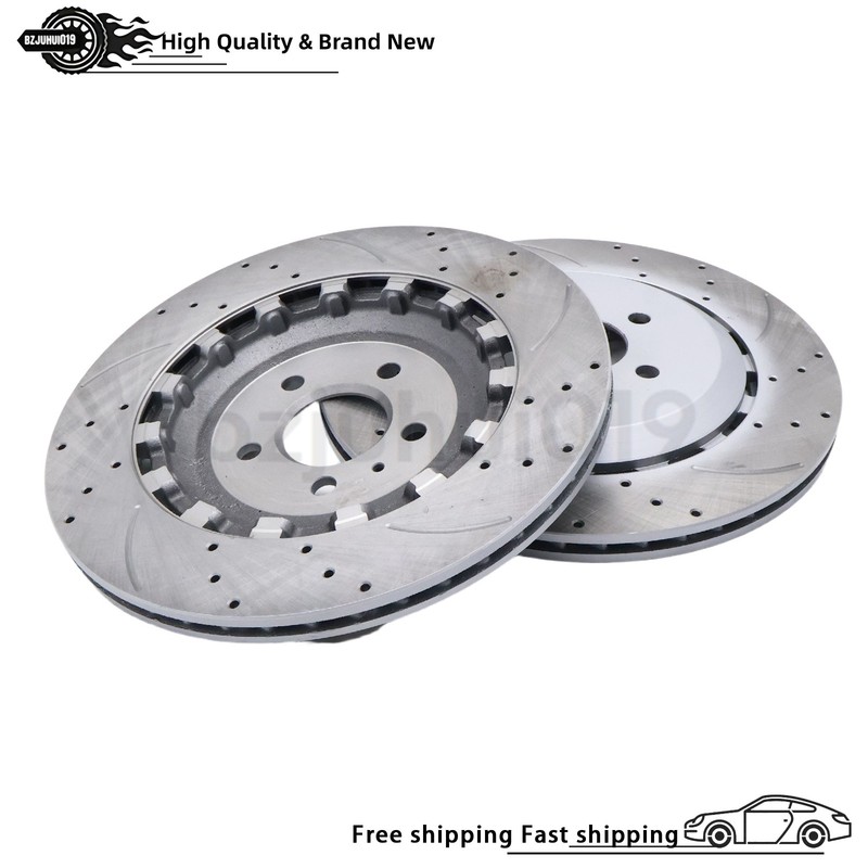 2X Rear Disc Brake Rotors Left＆Right For Audi RS7 2014-2018 4.0L V8 4G8615601E gallery