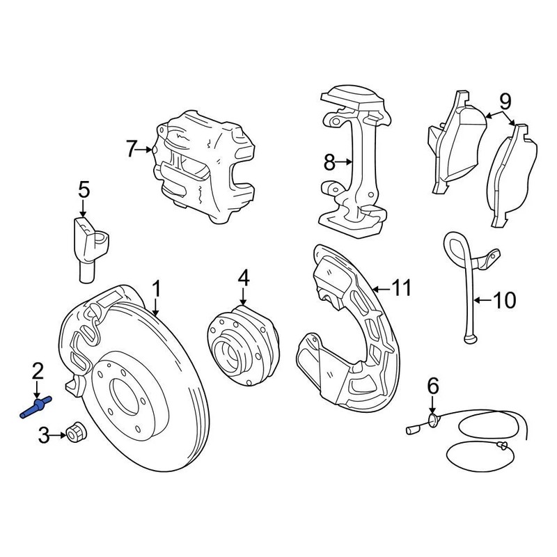 For Volvo S60 2001-2008 Volvo 1330273 Rear Disc Brake Rotor Set Screw gallery