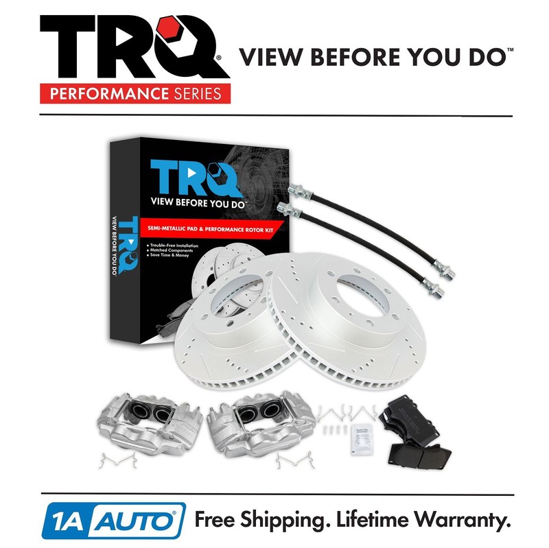TRQ Performance Front Brake Pad & Rotor Kit Fits 2005-2019 Toyota Tacoma