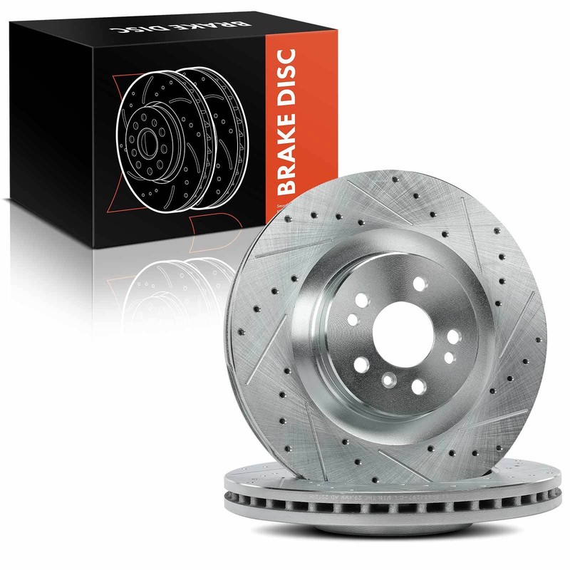 Drilled & Slotted Brake Rotors for Mercedes-Benz GL320 GL450 GL550 R350 Front gallery