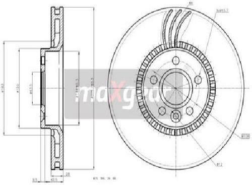Genuine Maxgear Brake Disc 19-2429 for Ford Volvo