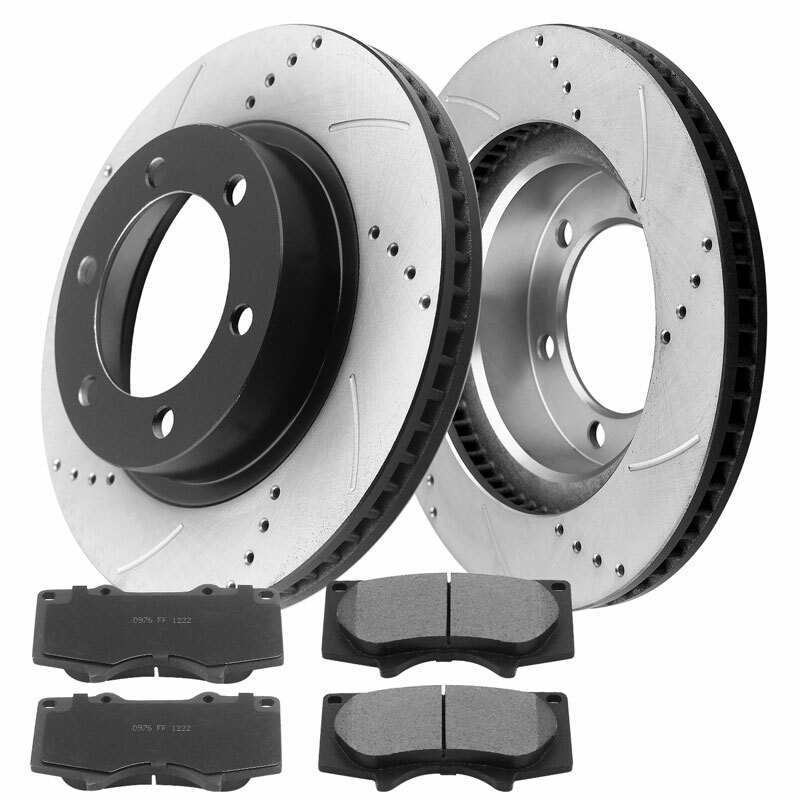 Front Black Coating Brake Rotor + Brake Pad for Toyota FJ Cruiser 4Runner Tacoma gallery